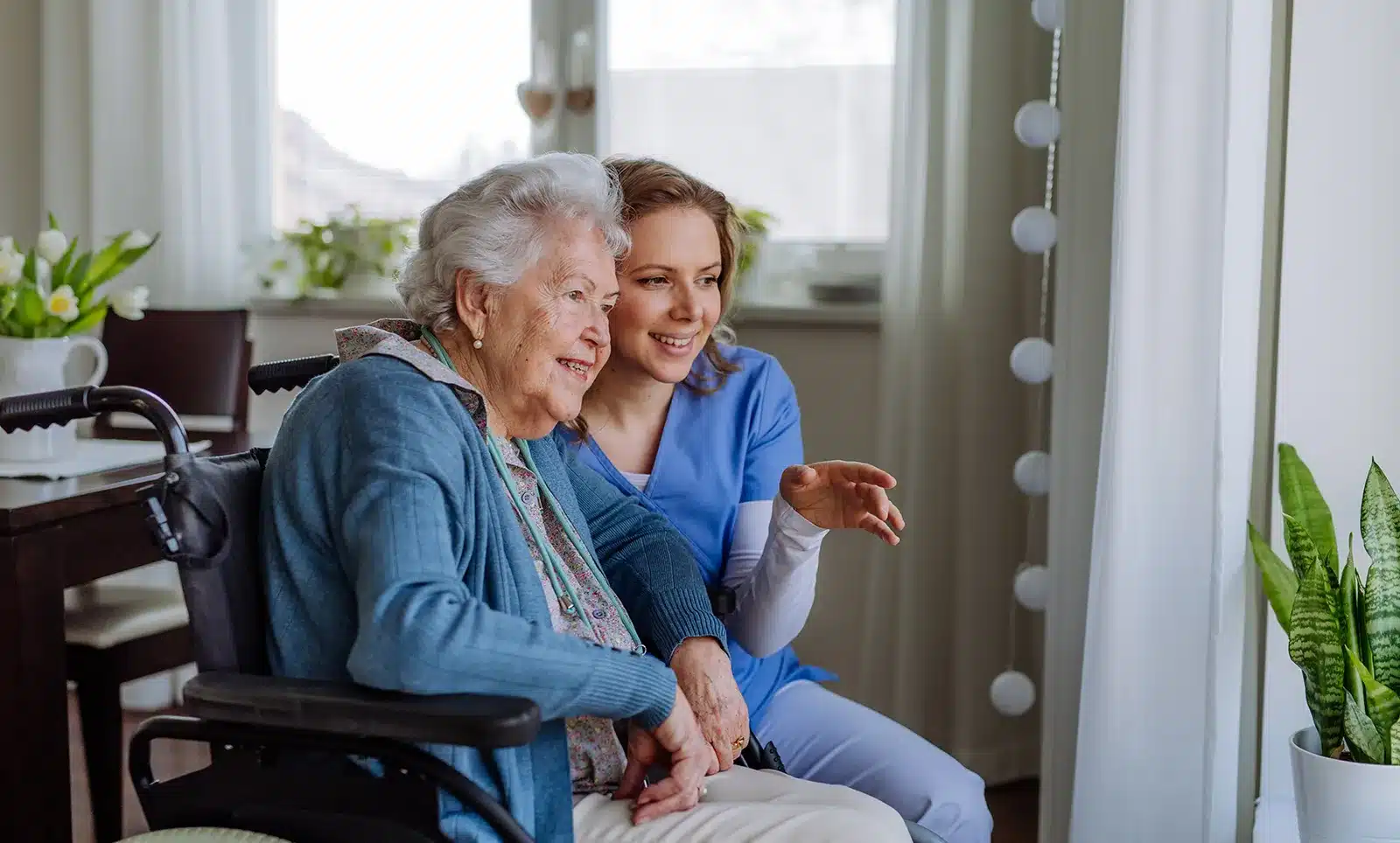 Care Home Carer and Patient